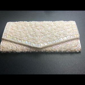 1960 Micro Hand Bead Clutch Sequins & Pearls